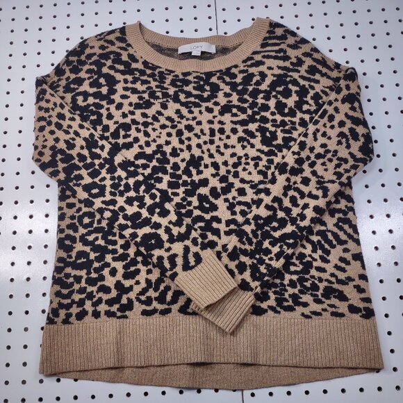 Loft Cheetah Print Sweater, Size XS - Picture 1 of 10